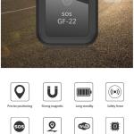 Mini GPS, dispositivo di localizzazione per auto, Mini Tracker GPS, controllo vocale, localizzatore di dispositivi, Anti smarrimento, S O S per aiuto, GF-22