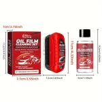 Kit per la Pulizia dei Finestrini dell'Auto Cristallini, Antipioggia,vetri e specchi sempre puliti, facile da fare