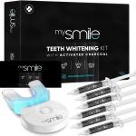 Mysmile Kit sbiancante denti a luce Led, più 6 gel 3ml a carbone attivo, il miglior sbiancamento denti professionale
