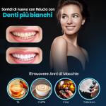 Mysmile Kit sbiancante denti a luce Led, più 6 gel 3ml a carbone attivo, il miglior sbiancamento denti professionale
