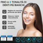 Mysmile Kit sbiancante denti a luce Led, più 6 gel 3ml a carbone attivo, il miglior sbiancamento denti professionale