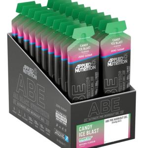 Gel ABE Ultimate Pre-Workout, superare la stanchezza e l'affaticamento durante il tuo allenamento, 20 x 6g, Candy Ice Blast