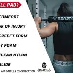 Cuscini Ammortizzanti per Sbarra Hip Thrust, Manicotto in Spugna per Bilanciere e Pes, Protezione Collo e Spalle, Squat Pad