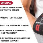Fasce polsi palestra, cinghie per sollevamento pesi e stacchi da terra, unisex, per bodybuilding e powerlifting