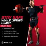 Cintura palestra per uomo, professionale in pelle, ideale per sollevamento pesi, bodybuilding, crossfit, powerlifting e squat