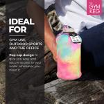 Borraccia per palestra da 2 L con custodia e manico bottiglia, riutilizzabile, ecologica, senza BPA, Love Tie Dye