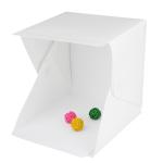 Mini studio photo portable avec lumières LED, dimensions 23 x 23 x 24 cm