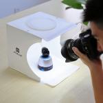 Mini studio photo portable avec lumières led et trou sur 24 x 23 x 23cm 550 ML