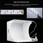Mini studio photo portable avec lumières led et trou sur 24 x 23 x 23cm 550 ML