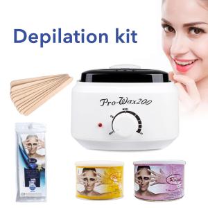 Scaldacera per Depilazione con 2 Cere,10 Spatole, 100 Strisce