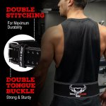 Cintura palestra per uomo e donna, professionale in pelle, ideale per sollevamento pesi, bodybuilding, crossfit, powerlifting e squat BEAST RAGE