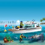 LEGO City, Tauchjacht, mit Taucher-Minifiguren, Meerestieren und Schwertfisch, Kinderset, ab 5 Jahren, 60221