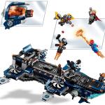 Héliporteur LEGO Super Heroes Marvel Avengers avec Iron Man, Thor et Captain Marvel, série Superhero, 76153