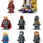 Héliporteur LEGO Super Heroes Marvel Avengers avec Iron Man, Thor et Captain Marvel, série Superhero, 76153