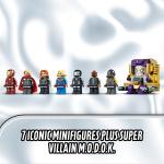 Héliporteur LEGO Super Heroes Marvel Avengers avec Iron Man, Thor et Captain Marvel, série Superhero, 76153