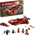 LEGO NINJAGO Ninja X-1 Super-Rennwagen, Spielzeugauto und Ninja-Motorrad mit goldener Cole-Figur, 71737