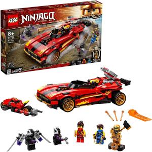LEGO NINJAGO Super-bolide Ninja X-1, Macchinina Giocattolo e Motocicletta Ninja con Personaggio Cole d'Oro, 71737
