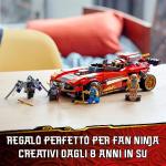 LEGO NINJAGO Ninja X-1 Super-Rennwagen, Spielzeugauto und Ninja-Motorrad mit goldener Cole-Figur, 71737