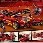LEGO NINJAGO Ninja X-1 Super-Rennwagen, Spielzeugauto und Ninja-Motorrad mit goldener Cole-Figur, 71737
