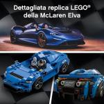 LEGO Speed ​​​​Champions 76902 McLaren Elva Toy Car pour 7 ans Voiture de course sportive avec chauffeur