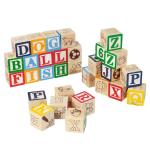 Holzwürfel mit Tieren Buchstaben und Zahlen Set Pädagogische 3 x 3 cm