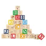 Holzwürfel mit Tieren Buchstaben und Zahlen Set Pädagogische 3 x 3 cm