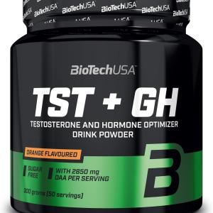 Bevanda in polvere aromatizzata al testosterone e agli ormoni con DAA, TST+GH, 300 g (50 dosi), Sapore Arancia