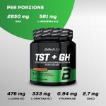 Bevanda in polvere aromatizzata al testosterone e agli ormoni con DAA, TST+GH, 300 g (50 dosi), Sapore Arancia
