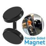 Supporto magnetico doppio per telefono cellulare, per palestra, con doppio magnete, nero