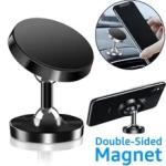 Supporto magnetico doppio per telefono cellulare, per palestra, con doppio magnete, nero
