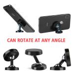 Supporto magnetico doppio per telefono cellulare, per palestra, con doppio magnete, nero