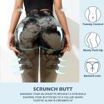 Damen Sport Leggings, hoch tailliert flacher Bauch, Push Up, hoch tailliert, mattes Knirschen, Fitness Hose für Yoga Jogging