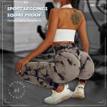 Damen Sport Leggings, hoch tailliert flacher Bauch, Push Up, hoch tailliert, mattes Knirschen, Fitness Hose für Yoga Jogging