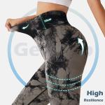Damen Sport Leggings, hoch tailliert flacher Bauch, Push Up, hoch tailliert, mattes Knirschen, Fitness Hose für Yoga Jogging