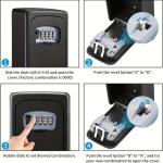 Cassa forte per chiavi, per esterno in metallo, con combinazione codice, ideale per depositare chiavi, materiale in metallo, colore nero