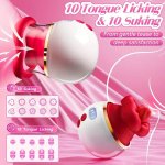 Elektrischer Stimulator für Frauen mit 10 Saug- und Leckfunktionen – Klitoris- und Analvibrator mit LCD-Display – Wiederaufladbares Sexspielzeug für Paare