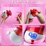 Elektrischer Stimulator für Frauen mit 10 Saug- und Leckfunktionen – Klitoris- und Analvibrator mit LCD-Display – Wiederaufladbares Sexspielzeug für Paare