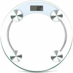 Bilancia digitale pesapersone, trasparente con vetro, peso massimo 150 kg