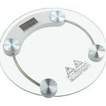Bilancia digitale pesapersone, trasparente con vetro, peso massimo 150 kg