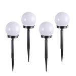 Faretto, lampada solare, lampioncino, luci giardino, segnapasso a picchetto, 4 pezzi, LED