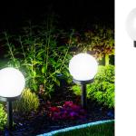 Faretto, lampada solare, lampioncino, luci giardino, segnapasso a picchetto, 4 pezzi, LED