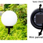 Faretto, lampada solare, lampioncino, luci giardino, segnapasso a picchetto, 4 pezzi, LED