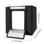 Fotostudio mit LED-Leuchten, Größe 80 x 80 x 80 cm