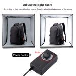 Studio photo portable, fond interchangeable, lumières LED réglables, 60 x 60 x 60cm