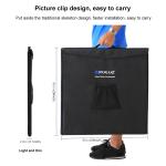 Studio photo portable, fond interchangeable, lumières LED réglables, 60 x 60 x 60cm