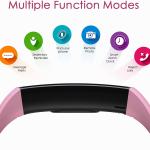 Smartwatch frequenza cardiaca resistente all'acqua, calorie, contapassi, sms, telefono, Honor Band 5, rosa