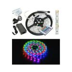 Striscia led, SMD 5050, RGB, IP65, 150 led, multi colori, 5 metri di bobina, con alimentatore e telecomando