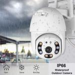 Telecamera di Sorveglianza Videocamere WIFI Esterno, PTZ, 1080P IP Cam Senza Fili, 355° /90°, 40M Visione Notturna, Motion Detection, APP