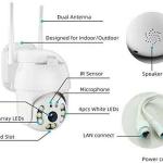 Telecamera di Sorveglianza Videocamere WIFI Esterno, PTZ, 1080P IP Cam Senza Fili, 355° /90°, 40M Visione Notturna, Motion Detection, APP