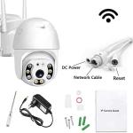 Telecamera di Sorveglianza Videocamere WIFI Esterno, PTZ, 1080P IP Cam Senza Fili, 355° /90°, 40M Visione Notturna, Motion Detection, APP